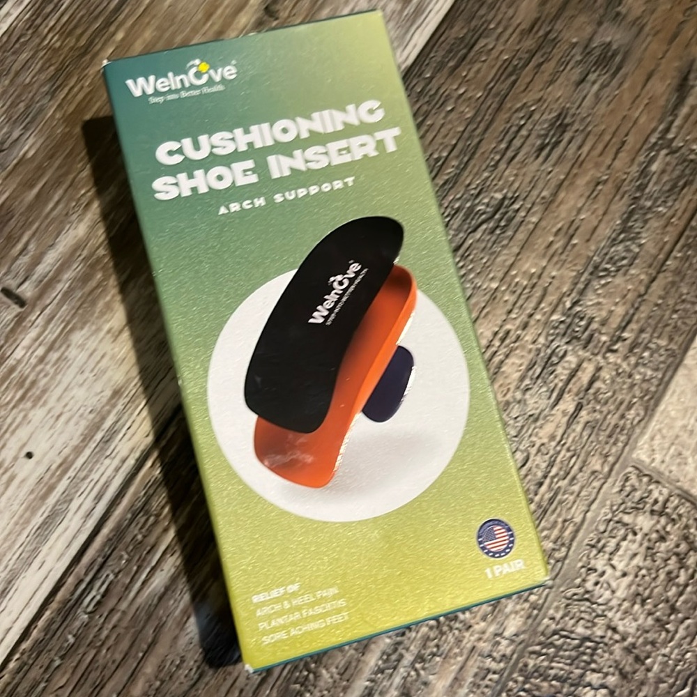 Welnove Cushion Arch Support Shoe Inserts Arch and Heel Pain Planter Fasciitis